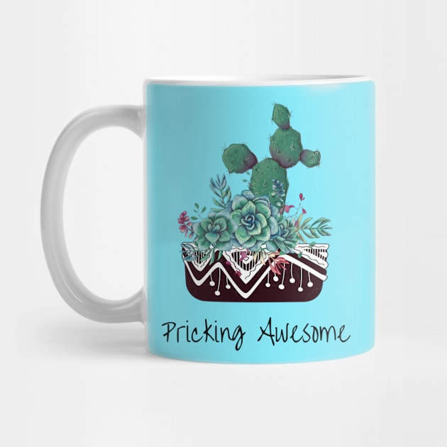 Pricking awesome. Cactus pun print by BoomBlab